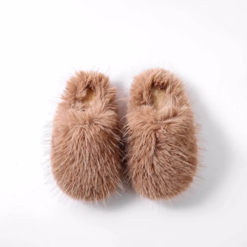 Manufacturers wholesale foreign trade wool slippers women's autumn and winter home plush warm cotton slippers imitation fur anti-slip toe slippers - Image 7