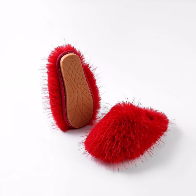 Manufacturers wholesale foreign trade wool slippers women's autumn and winter home plush warm cotton slippers imitation fur anti-slip toe slippers - Image 8