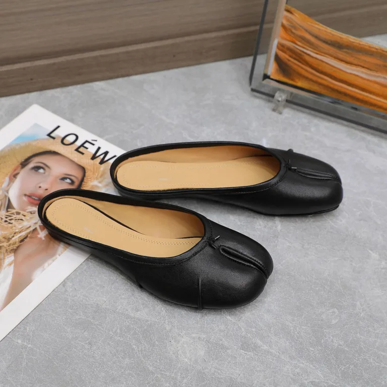 M6 pleated 2024 summer new product split-toe female tabi ultra-soft sheepskin ballet lazy trend fashion half slippers - Image 7
