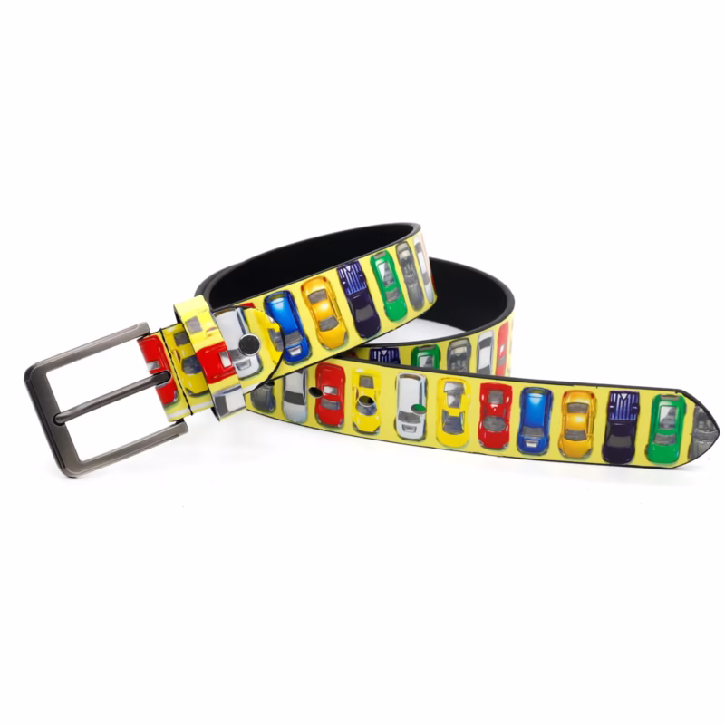 Cross-border belt women's fashion punk personality trend decoration printed belt men's alloy pin buckle high-end belt men - Image 2