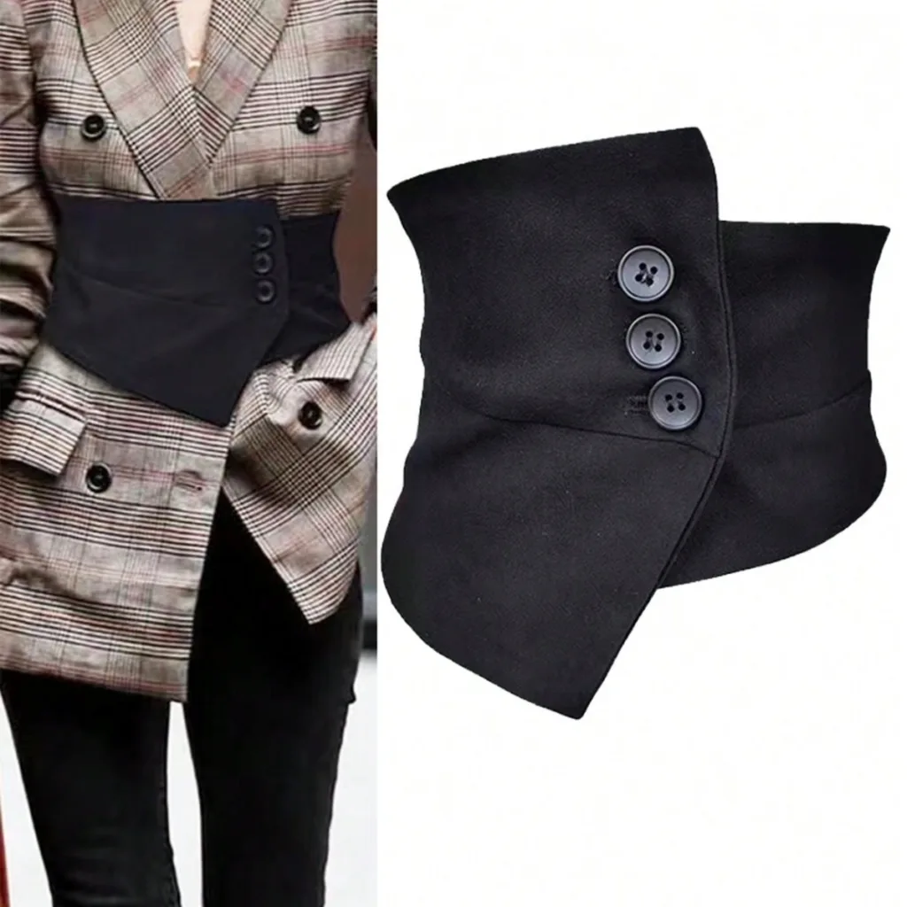 Suit waist seal women's outer shirt waistband with skirt decoration elastic summer versatile fabric wide belt cool ins