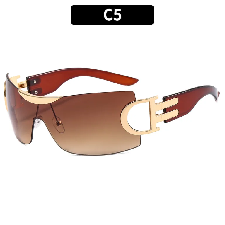 Y2K New Punk Cross Border Futuristic Sunscreen Sunglasses European and American Babes Driving Outdoor Fashion Cross Border Sunglasses - Image 3
