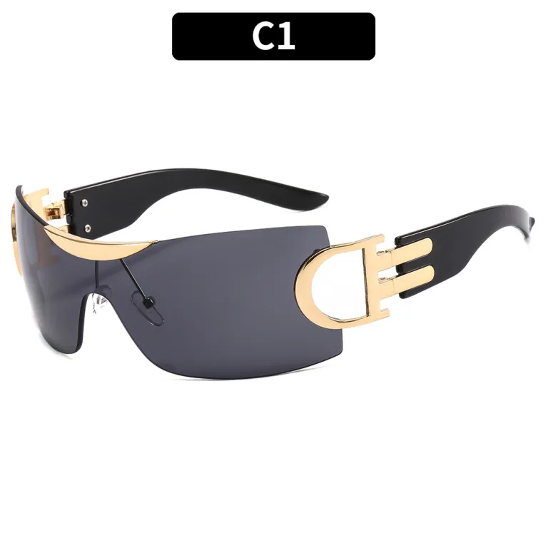 Y2K New Punk Cross Border Futuristic Sunscreen Sunglasses European and American Babes Driving Outdoor Fashion Cross Border Sunglasses - Image 9