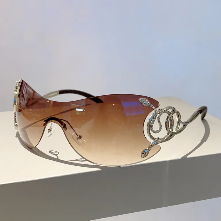 Cross-border new personality fashion frameless snake temple sunglasses technology Y2K funny sunglasses - Image 6
