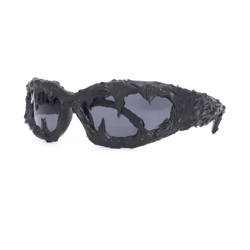 Yumomo2025 avant-garde pioneer sunglasses handmade glue for men and women street style [sharp teeth] - Image 13