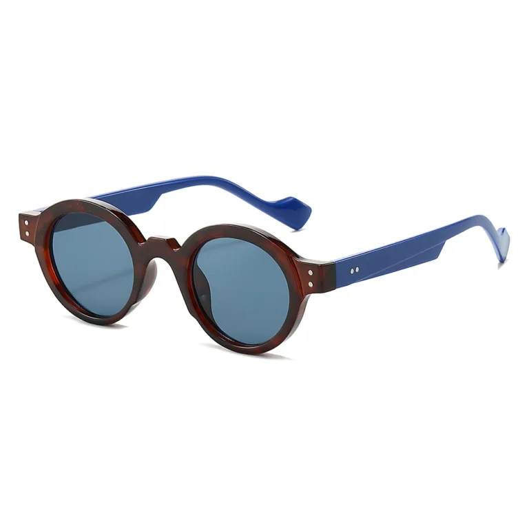 2023 Cross-border European and American Personality American Round Frame Sunglasses Men's and Women's Steampunk Small Frame Versatile Glasses