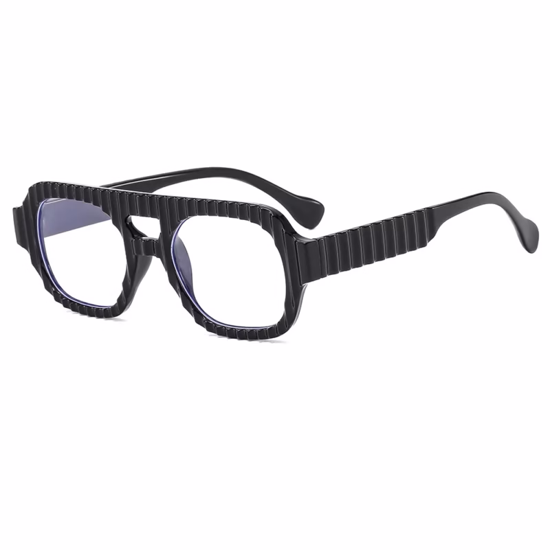 Vertical stripe double beam retro sunglasses women's European and American cross-border high-end ins sunglasses sunscreen fashionable sunglasses - Image 6