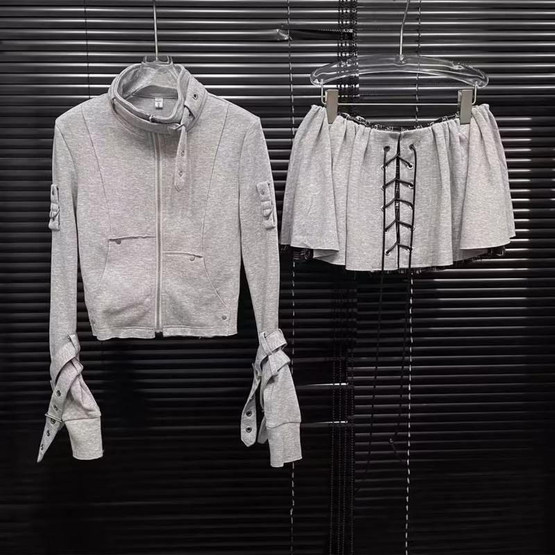A very designed, niche double-ended zipper slim shirt 2025 new versatile long-sleeved base suit - Image 4