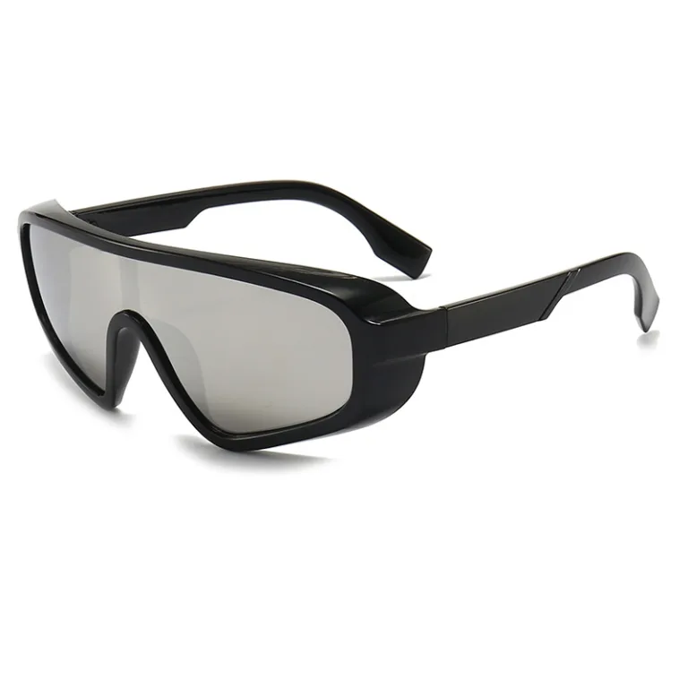 New fashion cycling sunglasses, large frame color film, European and American trend windproof sand sunglasses, cross-border dazzling sunglasses - Image 4