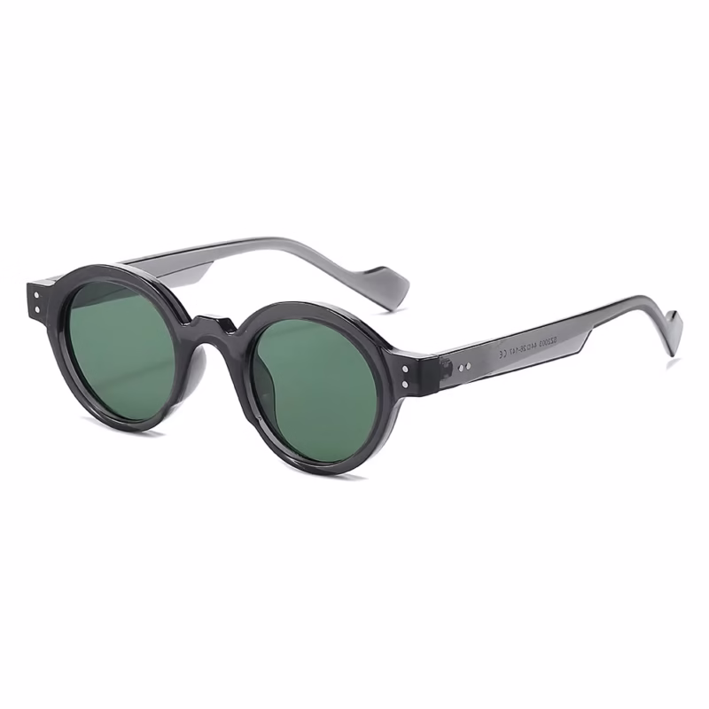 2023 Cross-border European and American Personality American Round Frame Sunglasses Men's and Women's Steampunk Small Frame Versatile Glasses - Image 2