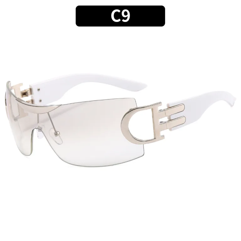 Y2K New Punk Cross Border Futuristic Sunscreen Sunglasses European and American Babes Driving Outdoor Fashion Cross Border Sunglasses - Image 11