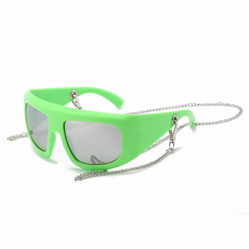 2024 New Big Frame Fashion Y2K Sunglasses Men's European and American Foreign Trade Cross-border Sunglasses Women's Glasses with Chains - Image 3