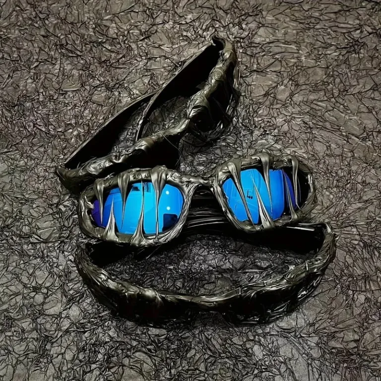 Yumomo2025 avant-garde pioneer sunglasses handmade glue for men and women street style [sharp teeth]