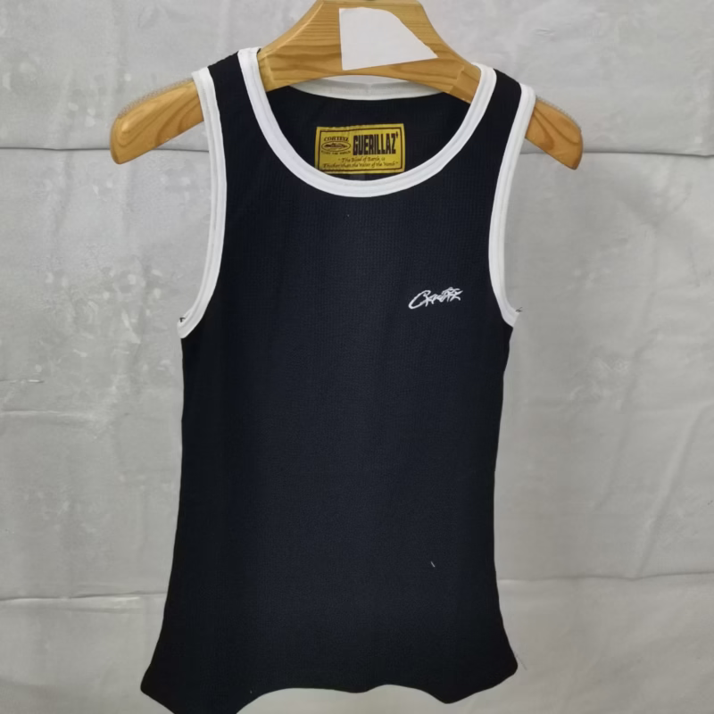 American-style summer blockbuster waffle tight vest training sports fitness muscle-showing shoulder top - Image 4