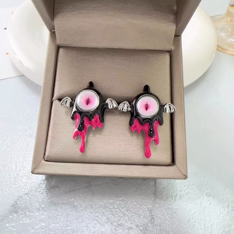 Personalized Color Eyes Clavicle Chain Earrings Women Bohemian Color Retro Devil Eye Women's Necklace Earrings - Image 7