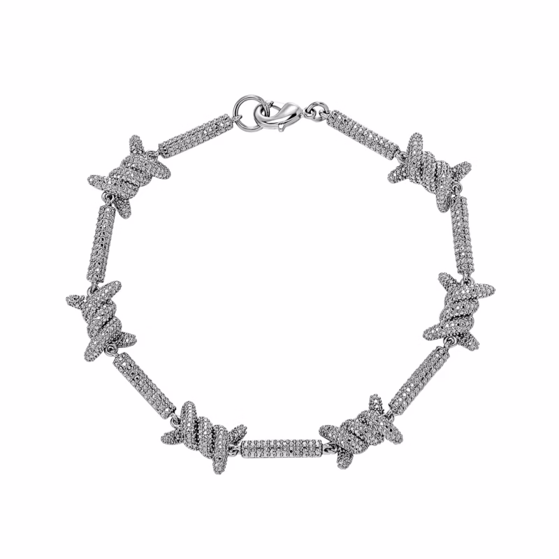 Amazon European and American hip-hop high-quality wire thorn chain cross-border necklace bracelet men's and women's versatile personalized jewelry - Image 6