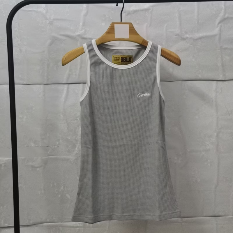 American-style summer blockbuster waffle tight vest training sports fitness muscle-showing shoulder top - Image 7