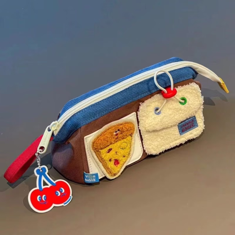 Bear Burger Original Personality Bear Food Pen Bag Cute ins Best Friend Stationery Zipper Pen Box - Image 2