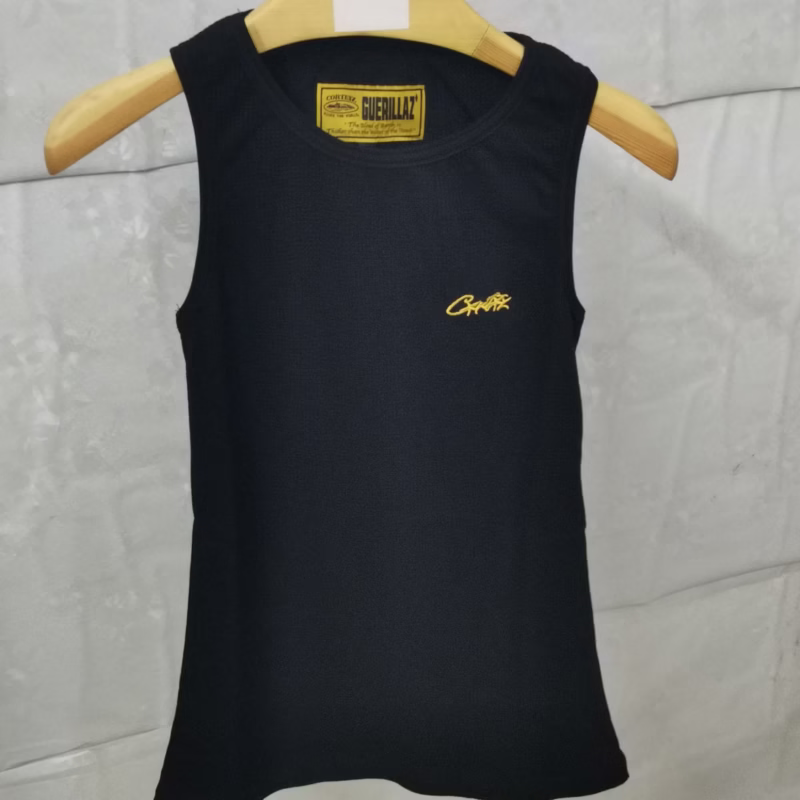 American-style summer blockbuster waffle tight vest training sports fitness muscle-showing shoulder top - Image 5
