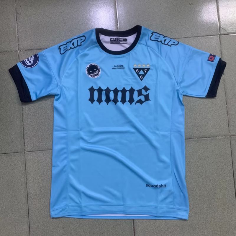 Apeshit jersey short sleeve t-shirt athleisure embroidery label European and American stars jersey hip hop rap street trend - Image 12