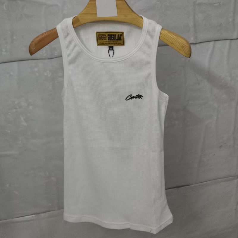 American-style summer blockbuster waffle tight vest training sports fitness muscle-showing shoulder top - Image 8