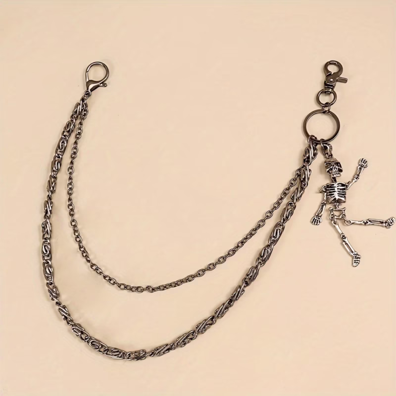 European and American personality crazy hunter exaggerated spiked trouser chain pendant retro cool metal punk rock heeHa waist chain - Image 3