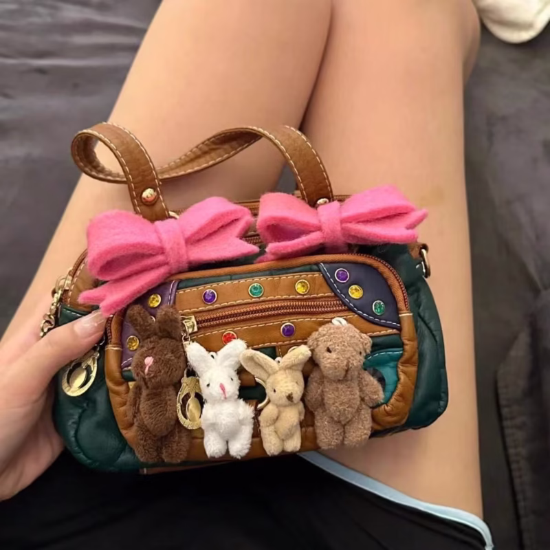 Original vintage medieval bag niche personality new cute rabbit y2k hot girl subculture handbag