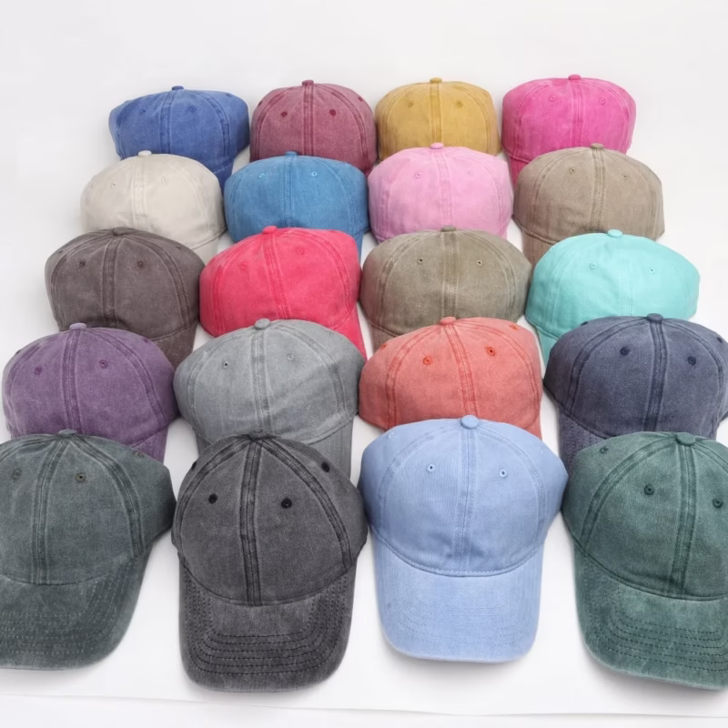 Hat women's cross-border washed old baseball cap Korean version retro versatile solid color soft top sun protection sunshade cap men's