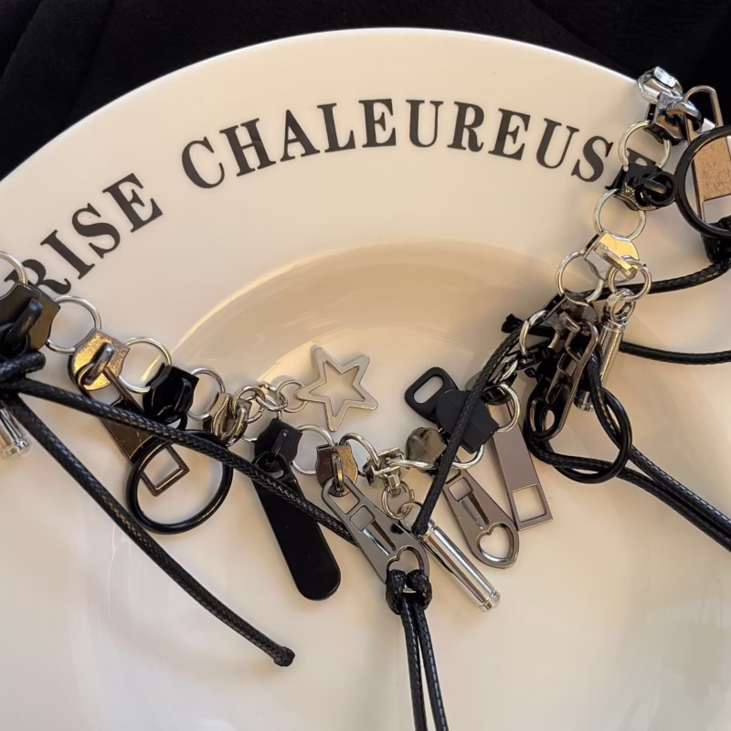 Multi-zipper necklace, you don’t need to buy a zipper, personalized. Versatile necklace for men and women, cool style,punk - Image 7