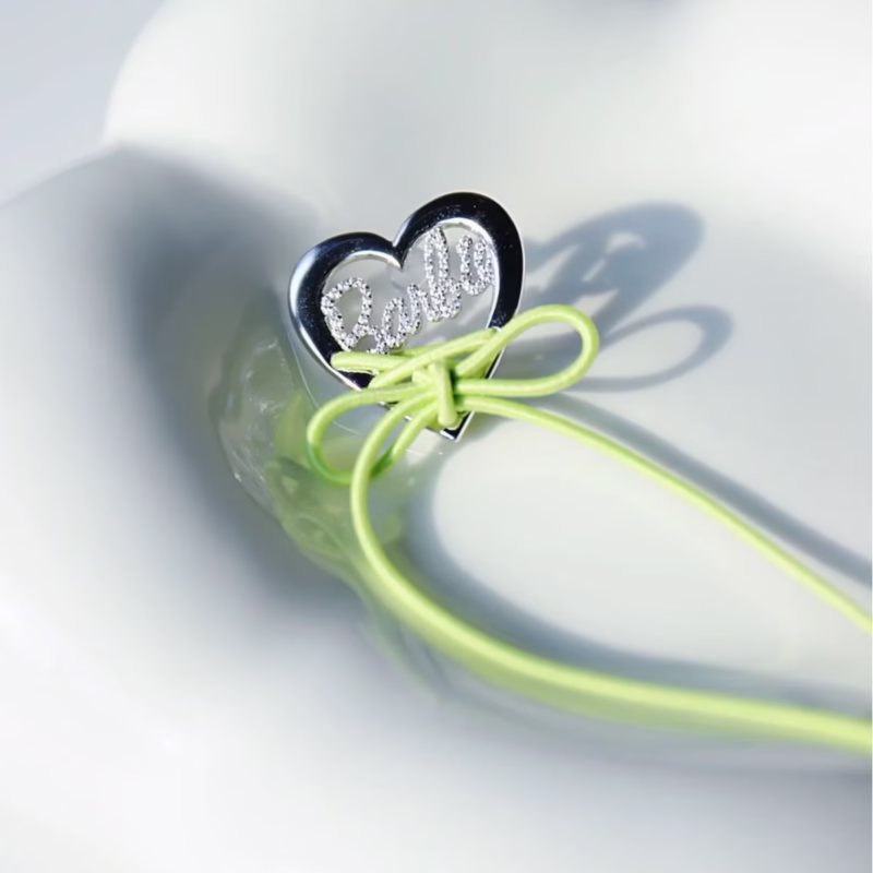 Japanese and Korean light luxury love letter diamond bow strap long tassel design earrings high-end women’s earrings - Image 4