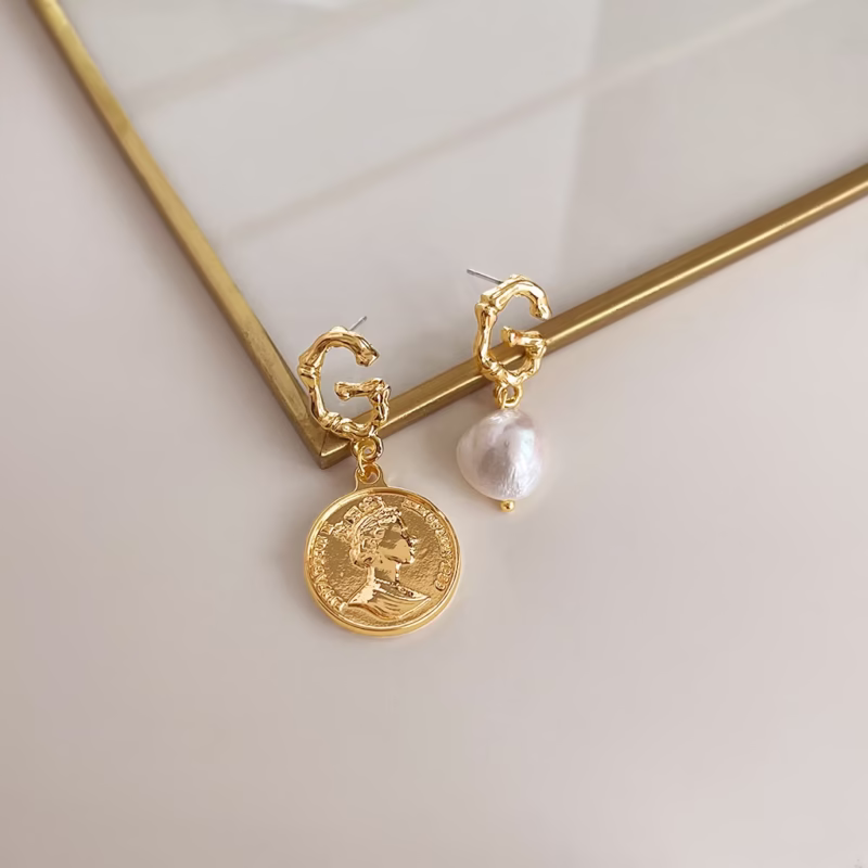 Retro vintage fashion oil drop earrings niche temperament mid-century style earrings personalized high-end Pearl earrings - Image 7