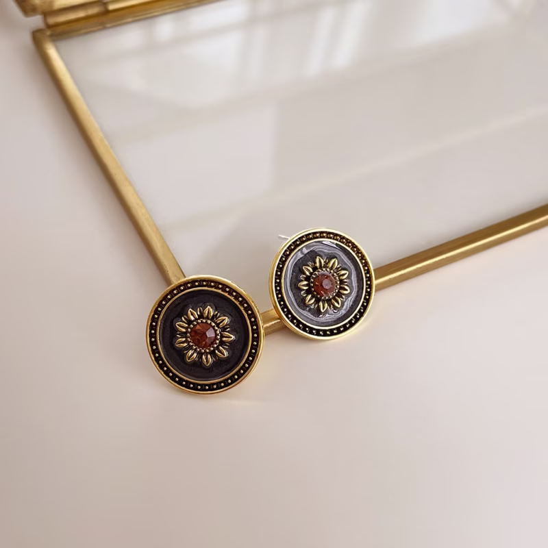 Retro vintage fashion oil drop earrings niche temperament mid-century style earrings personalized high-end Pearl earrings - Image 8