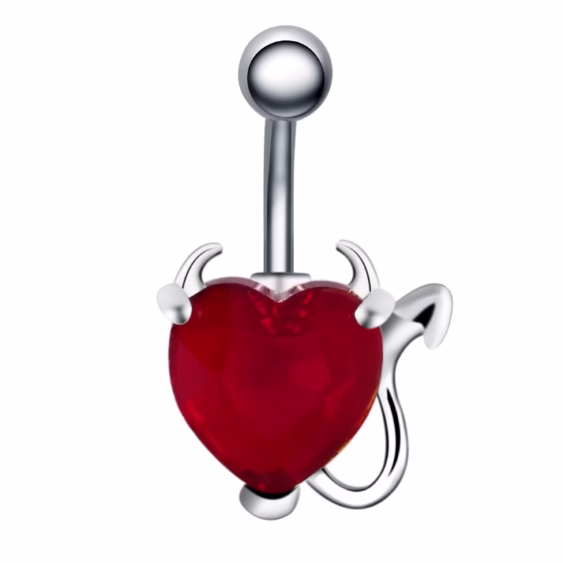Piercing accessories devil navel ring zircon navel nail foreign trade popular Amazon AliExpress EBAY best-selling jewelry - Image 3