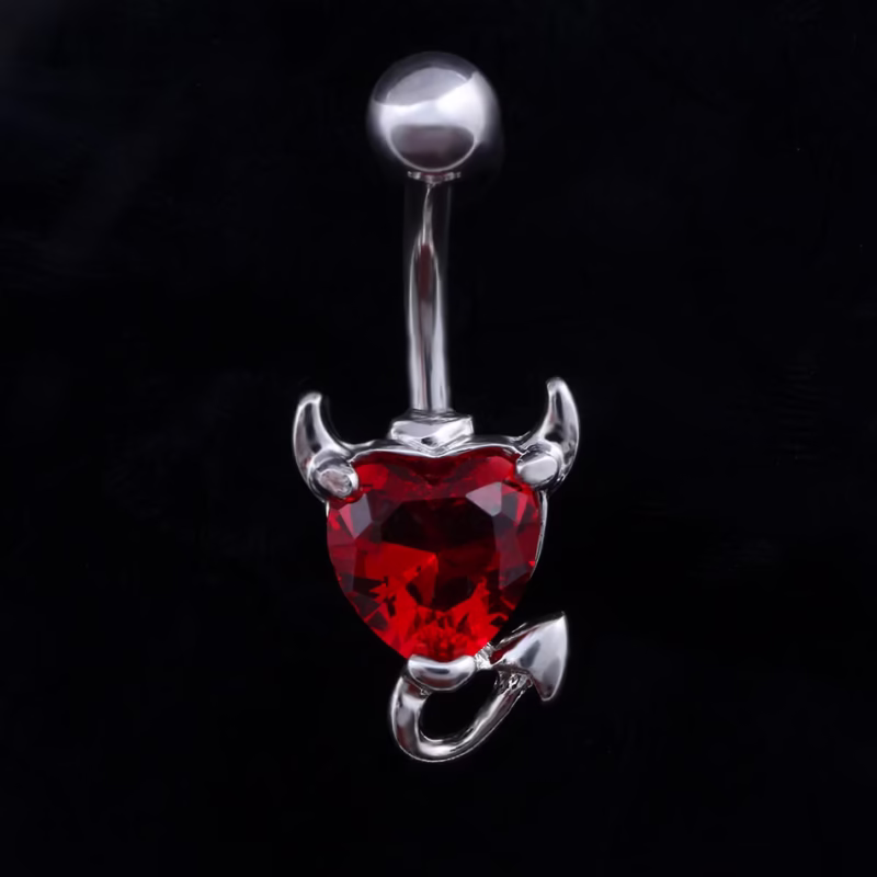 Piercing accessories devil navel ring zircon navel nail foreign trade popular Amazon AliExpress EBAY best-selling jewelry - Image 4