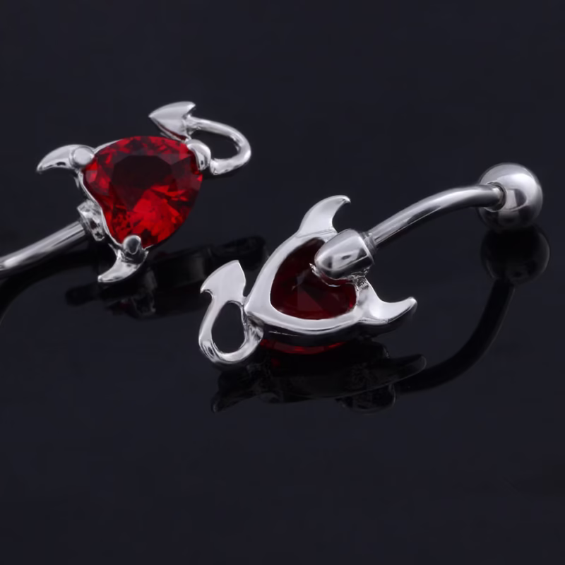 Piercing accessories devil navel ring zircon navel nail foreign trade popular Amazon AliExpress EBAY best-selling jewelry - Image 5