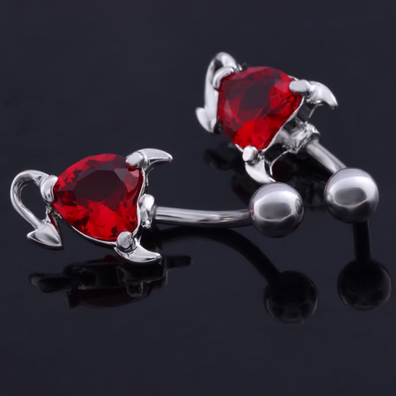 Piercing accessories devil navel ring zircon navel nail foreign trade popular Amazon AliExpress EBAY best-selling jewelry