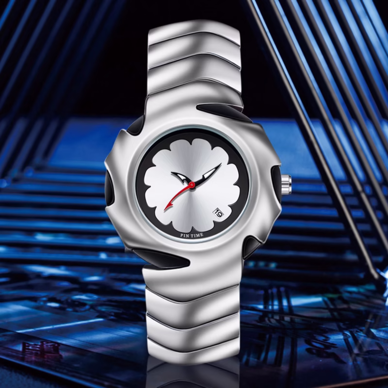 PINTIME/Pintime y2k alien personality creative blade retro watch men's ins niche design quartz watch - Image 4