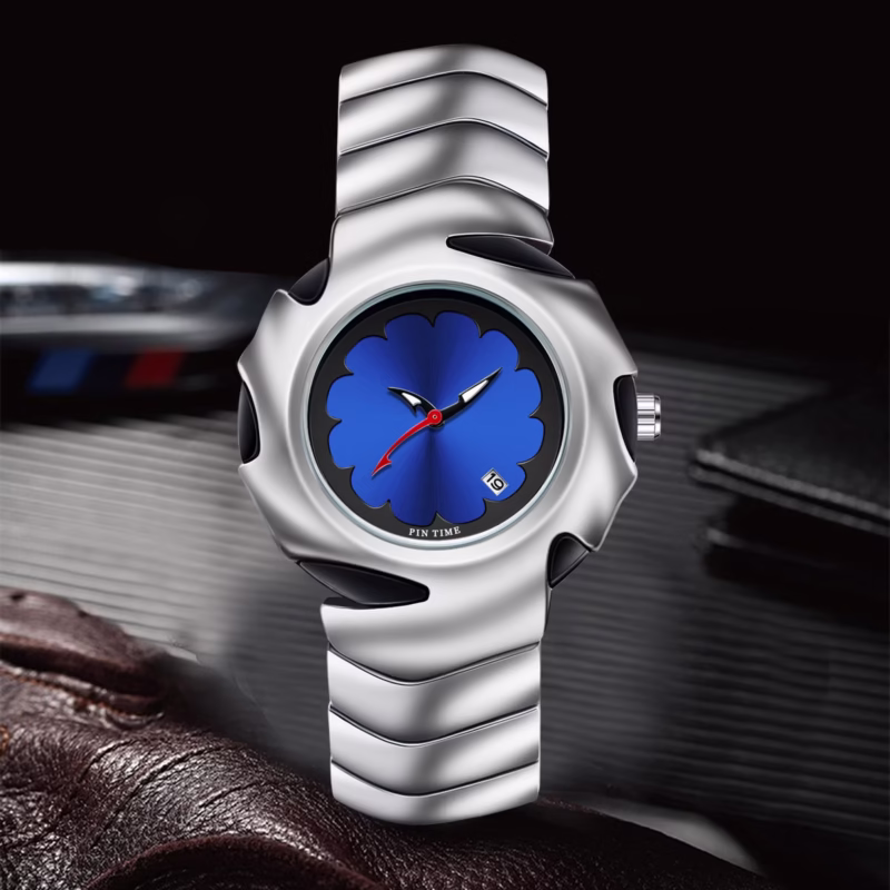 PINTIME/Pintime y2k alien personality creative blade retro watch men's ins niche design quartz watch - Image 7