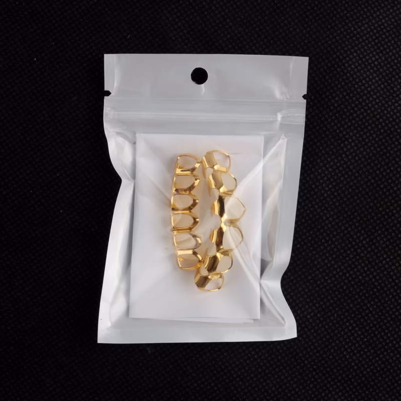 Manufacturers supply European and American hot-selling Hiphop hip-hop decorative jewelry braces teeth grills hollow braces - Image 3