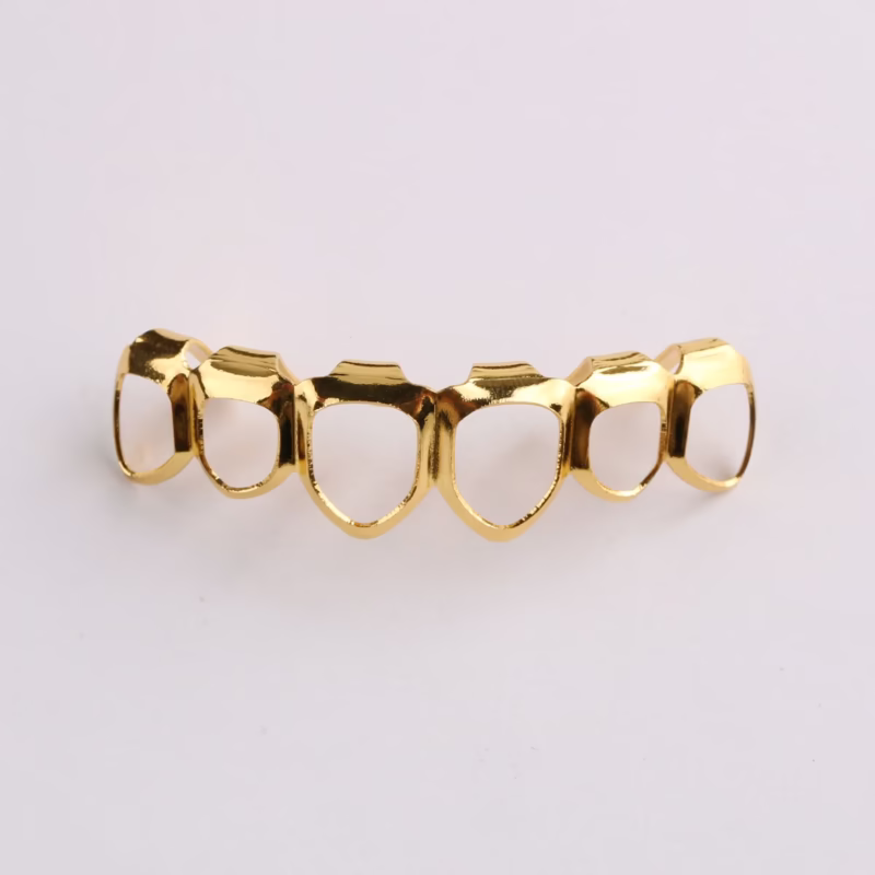 Manufacturers supply European and American hot-selling Hiphop hip-hop decorative jewelry braces teeth grills hollow braces - Image 6
