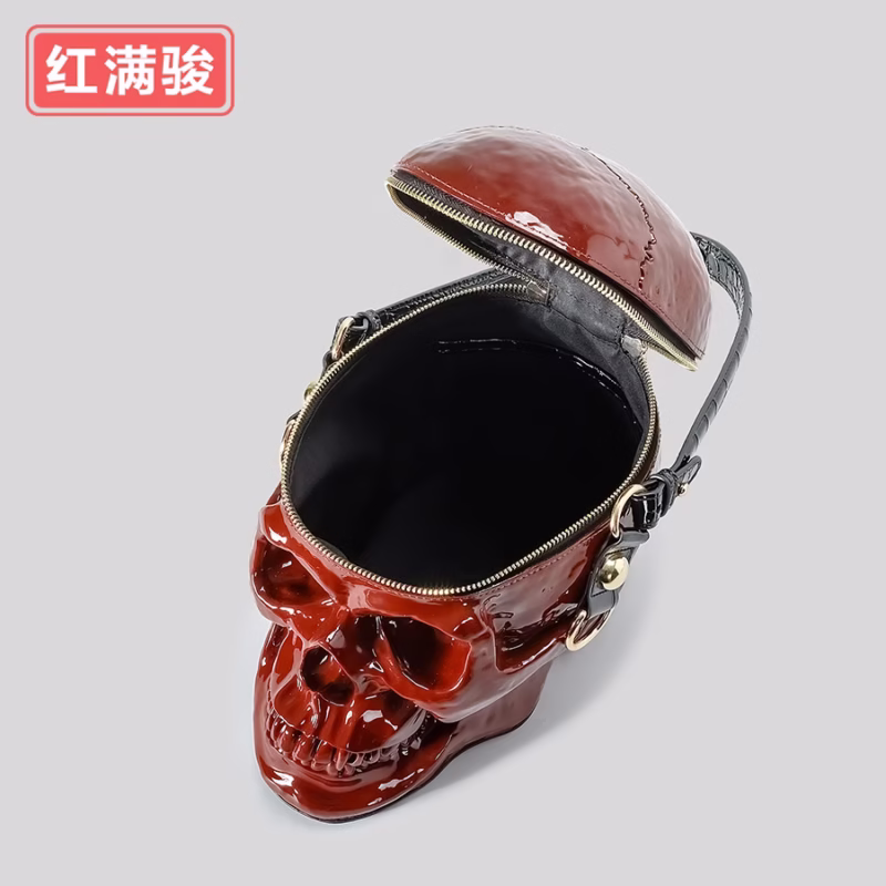 European and American cross-border skull weird Halloween style handbag novelty spoof shoulder bag factory direct sales - Image 3