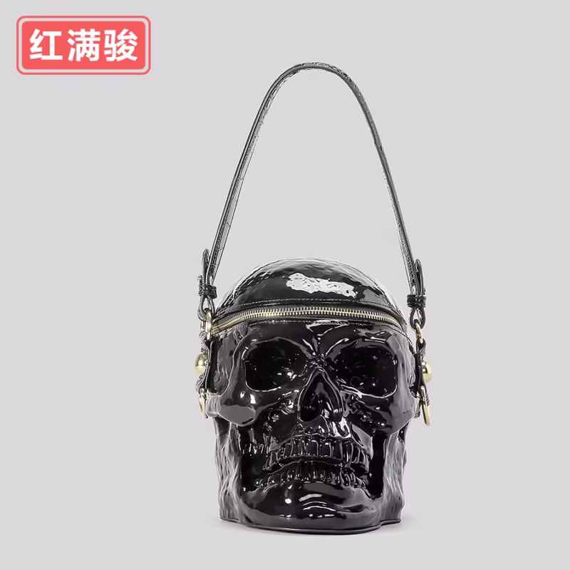 European and American cross-border skull weird Halloween style handbag novelty spoof shoulder bag factory direct sales - Image 4