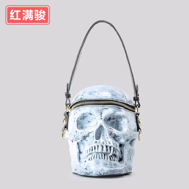 European and American cross-border skull weird Halloween style handbag novelty spoof shoulder bag factory direct sales - Image 6