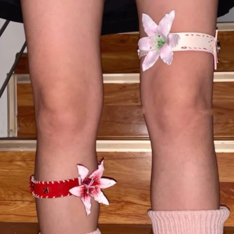 Wear more, you are the lily, the candle of the soul" 3D printing pure handmade dual-use Chocker red and white
