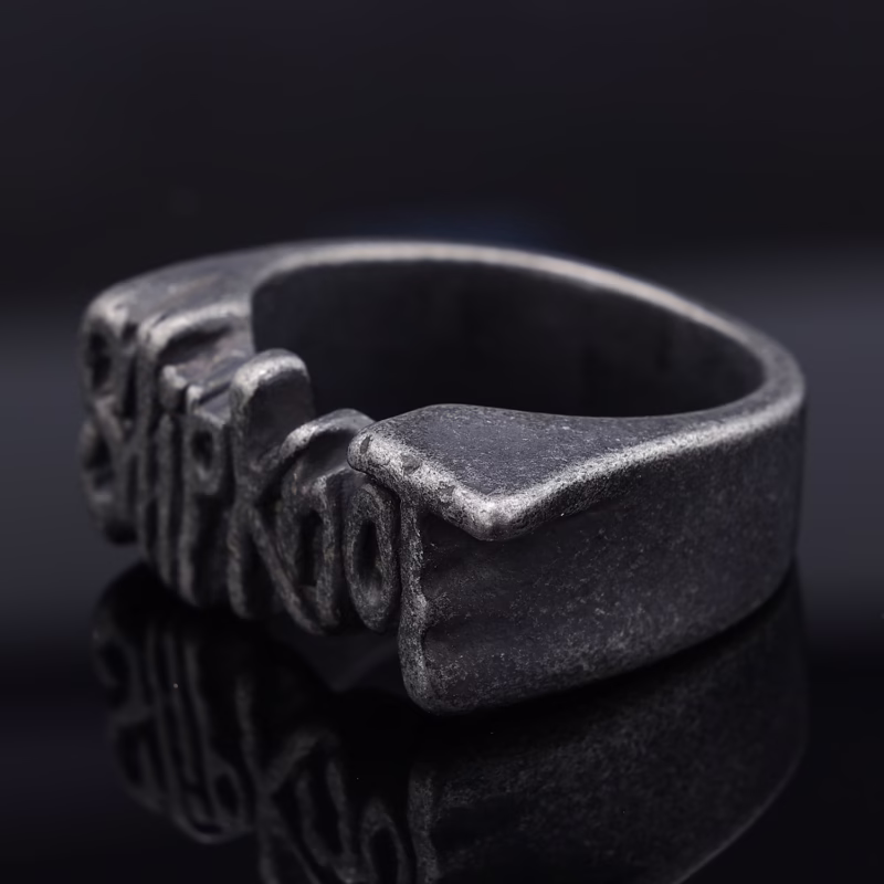 Amazon sells European and American hot-selling punk locomotive fashion men's SLIPKNOT English stainless steel ring