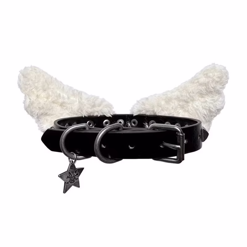 Punk Gothic Angel Wing Necklace Personality Leather Choker Necklace Design Sense Neckband Clavicle Chain Female - Image 4