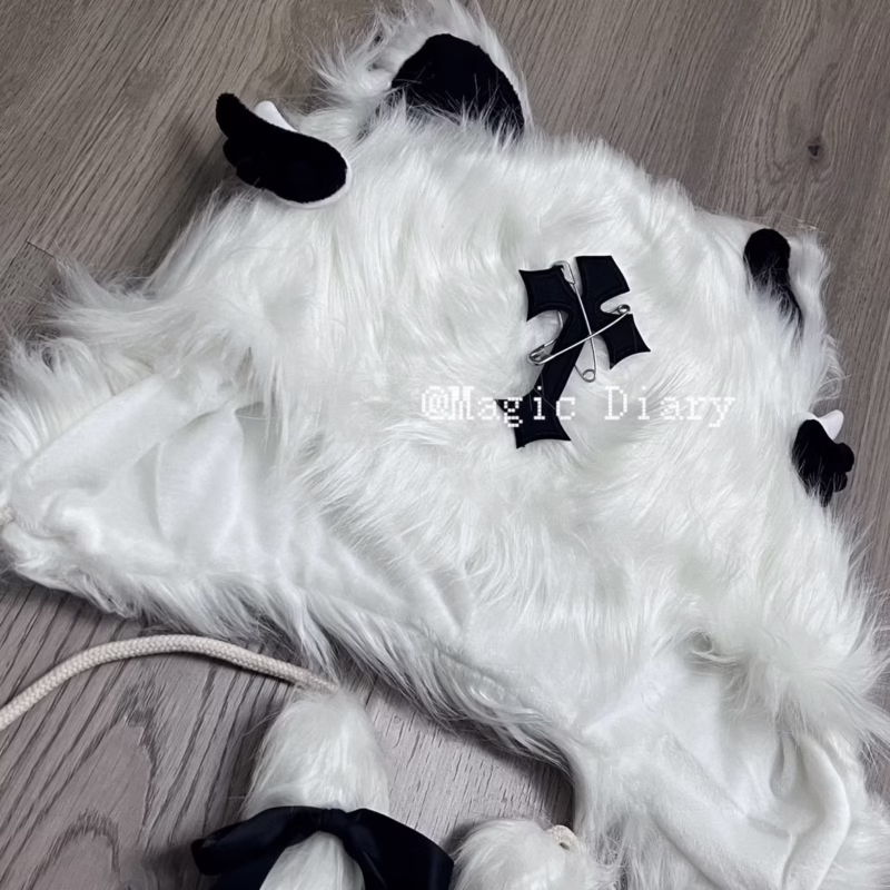 Magic Diary-Original handmade autumn and winter warm hat cat ear subculture y2k plush cute warm - Image 8