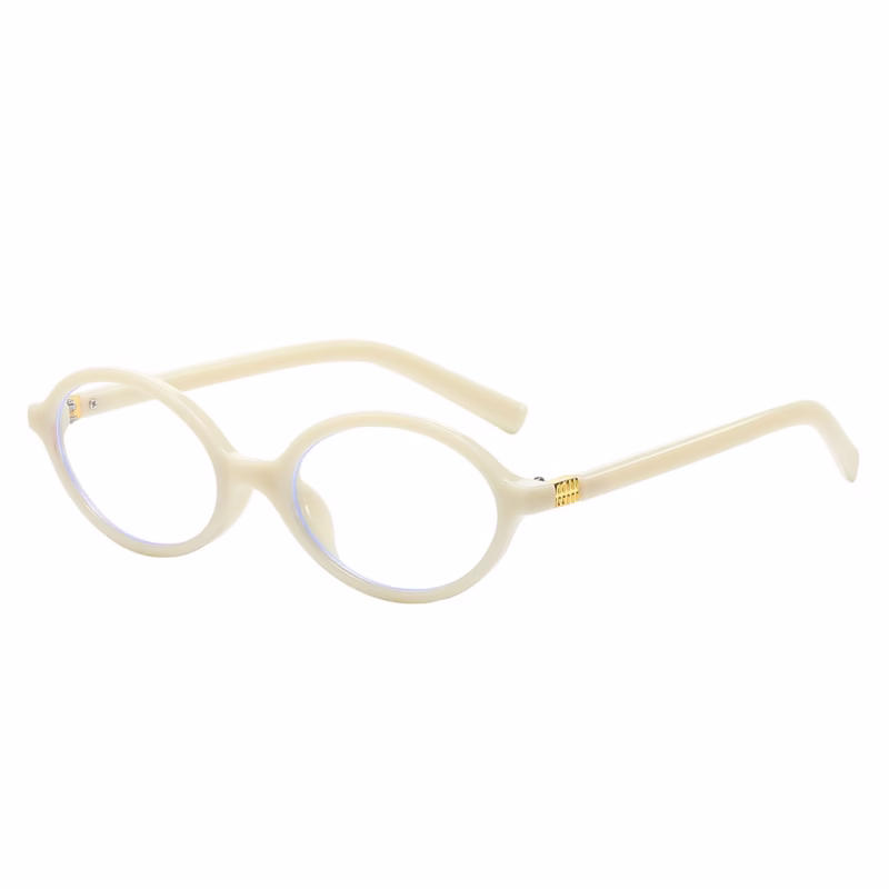 Zhang Yuanying's same style plain retro oval anti-blue light myopia glasses frame nerd tortoisel colour contrast wholesale - Image 2