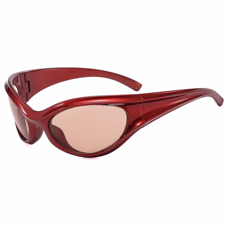 Y2K large frame future style sunglasses 2024 new European and American ins sports cycling concave modelling hot girl punk sunglasses - Image 8