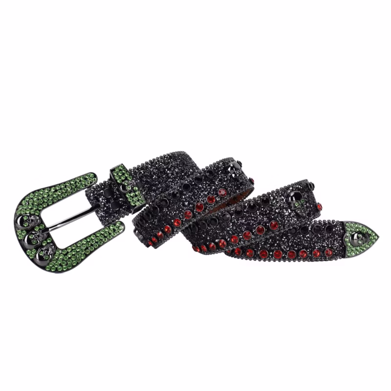 European and American fashion Baita rhinestone belt men's handmade hip-hop punk personality street jeans belt decoration - Image 7